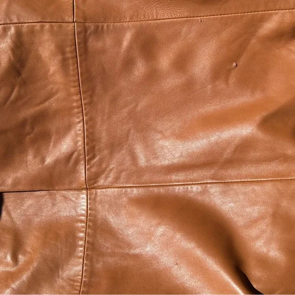 Womens vintage 70’s Brown Leather Coat LNR - Picture 8 of 9
